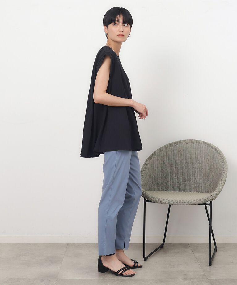 OPAQUE.CLIP「UV タックデザインチュニックカットソー【接触冷感/洗濯機洗い可】」|Tシャツ・カットソー|