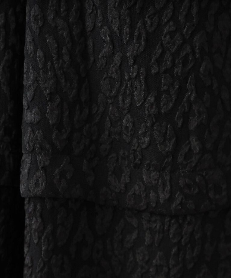 OPAQUE.CLIP「《美人百花掲載》レオパードジャカード フレアスカート【洗濯機洗い可】」|スカート|