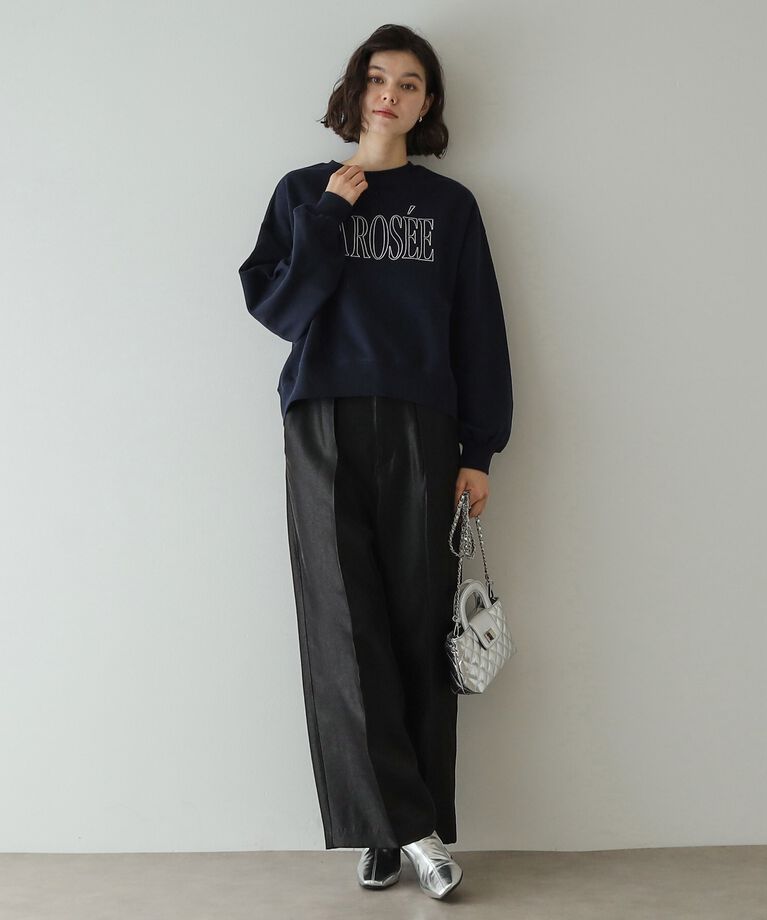 OPAQUE.CLIP「《美人百花掲載》ロゴ裏毛ショートトップス【洗濯機洗い可】」|Tシャツ・カットソー|