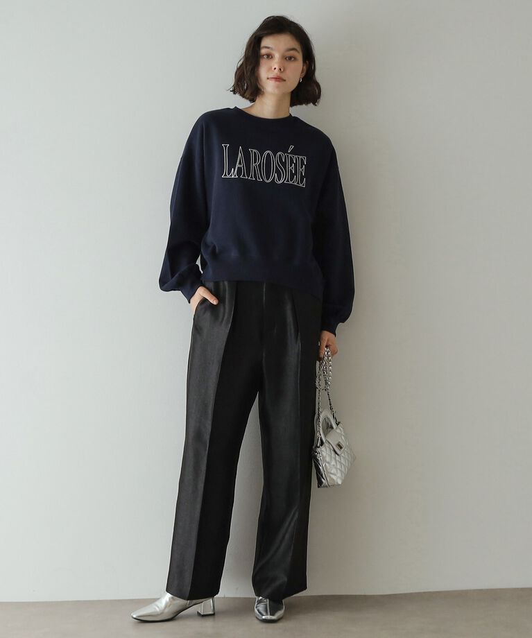 OPAQUE.CLIP「《美人百花掲載》ロゴ裏毛ショートトップス【洗濯機洗い可】」|Tシャツ・カットソー|