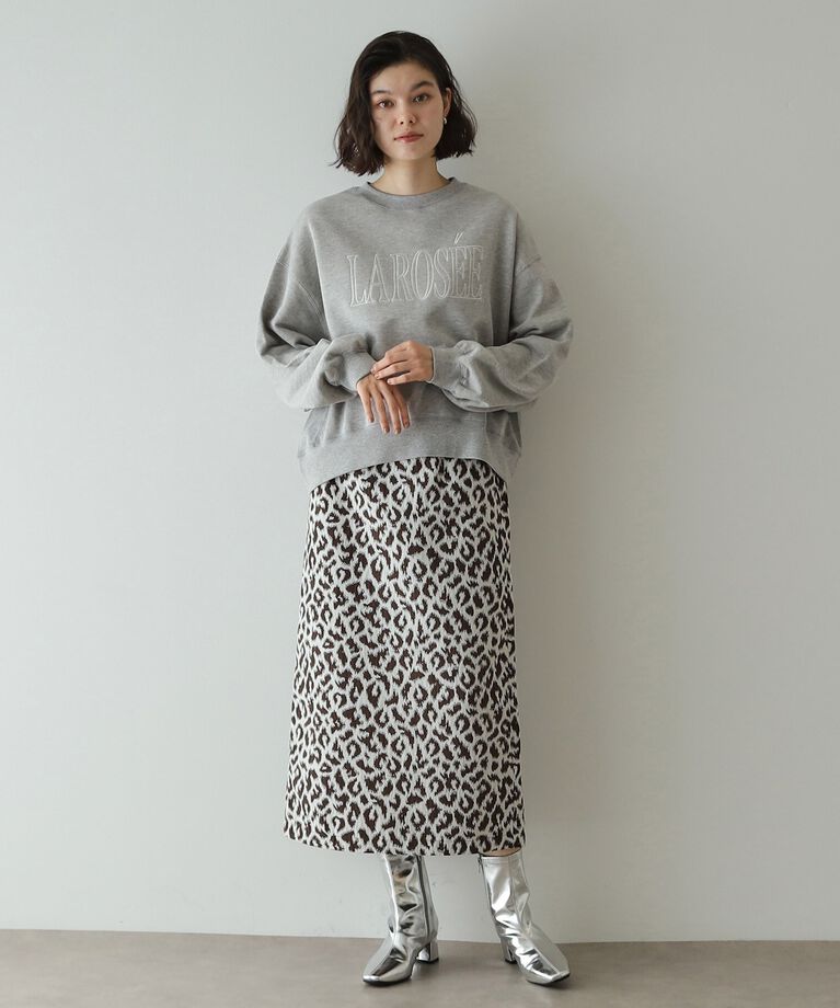OPAQUE.CLIP「《美人百花掲載》ロゴ裏毛ショートトップス【洗濯機洗い可】」|Tシャツ・カットソー|
