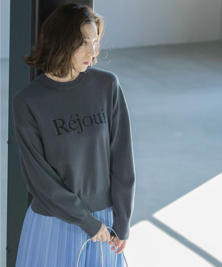 OPAQUE.CLIP「刺繍ロゴニット【洗濯機洗い可】」|ニット・セーター|