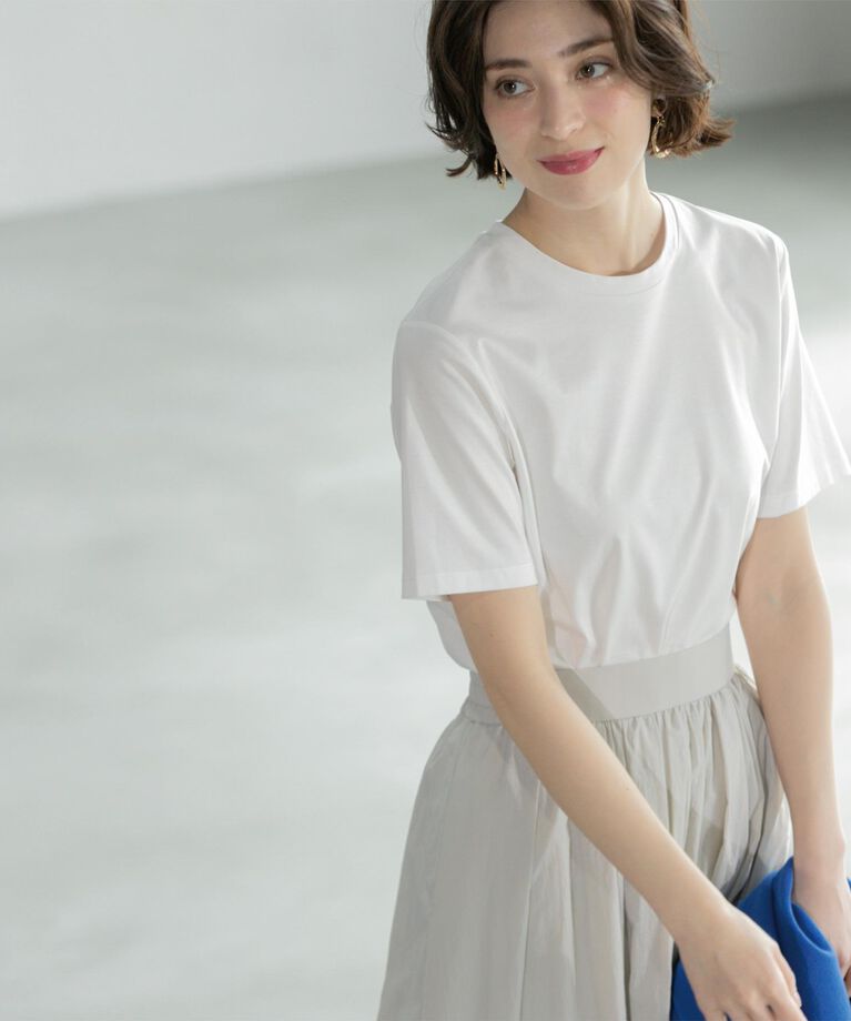 OPAQUE.CLIP「《5color/SS-LLsize》UV ベーシックTシャツ【接触冷感/洗濯機洗い可】」|Tシャツ・カットソー|