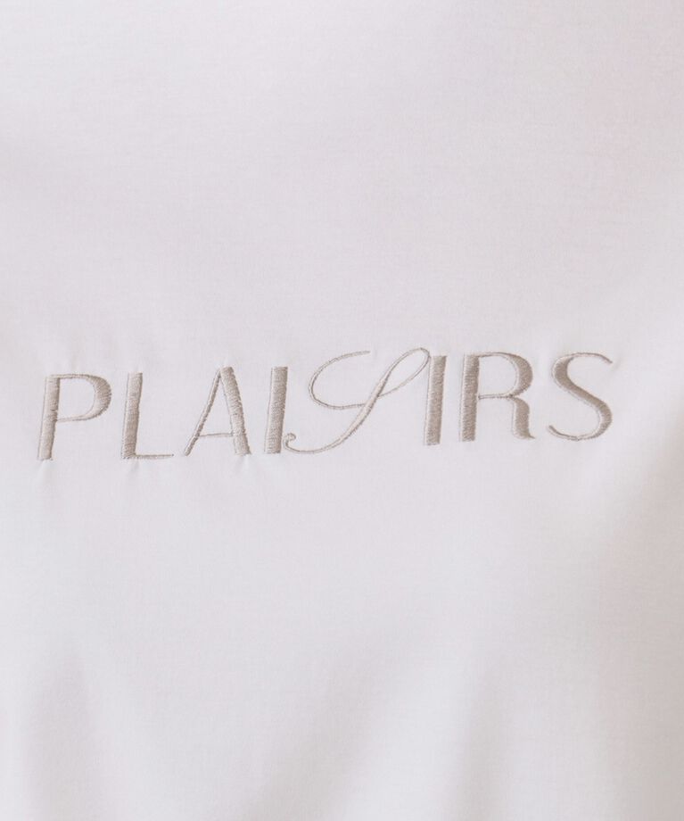OPAQUE.CLIP「刺繍＆スパンコールロゴTシャツ【洗濯機洗い可】」|Tシャツ・カットソー|