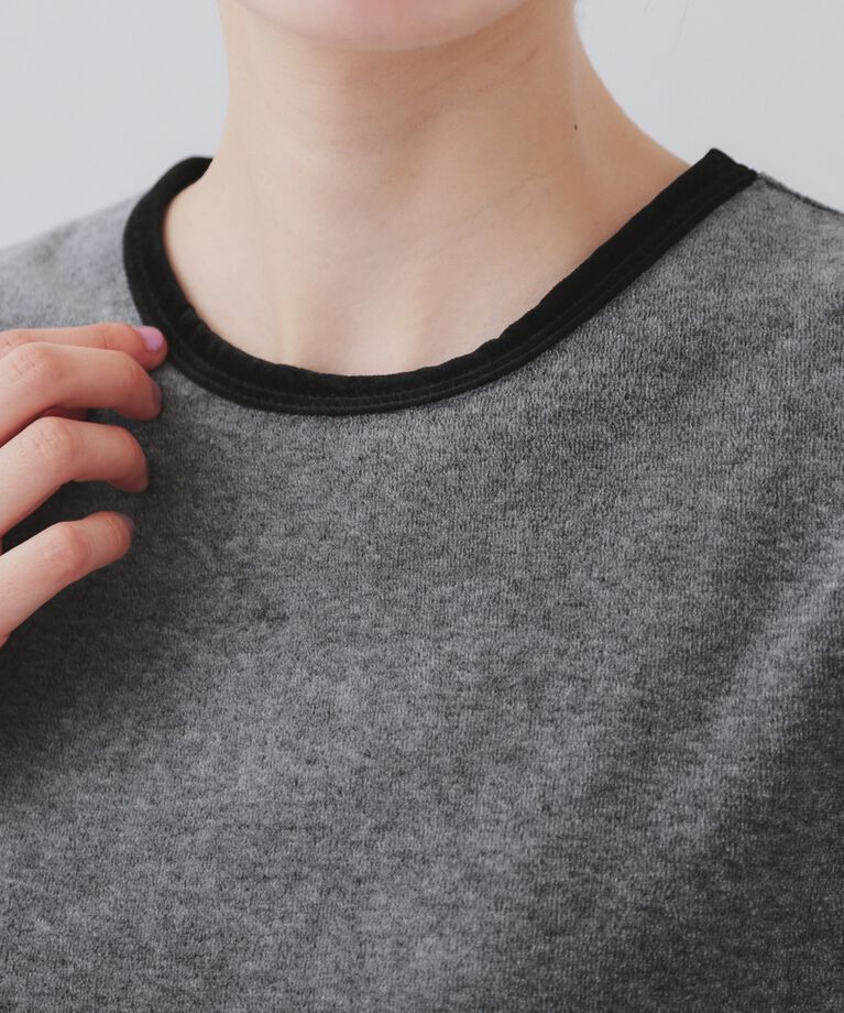 OPAQUE.CLIP「ベロアTシャツ【洗濯機洗い可】」|Tシャツ・カットソー|