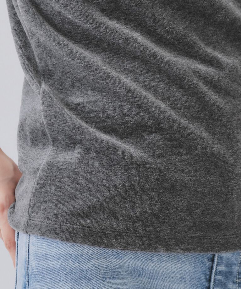 OPAQUE.CLIP「ベロアTシャツ【洗濯機洗い可】」|Tシャツ・カットソー|