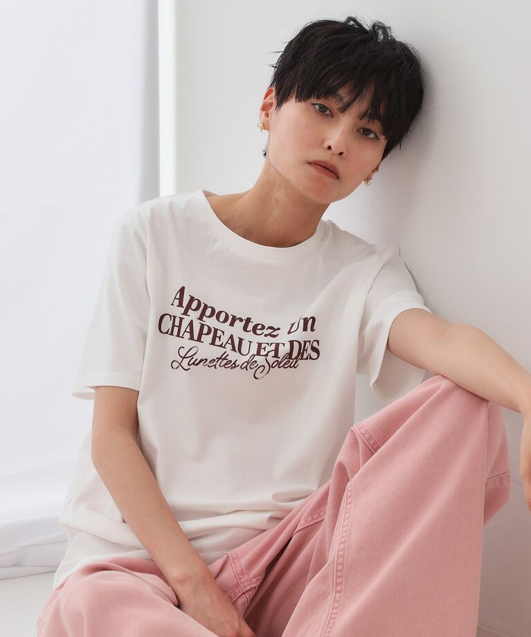 OPAQUE.CLIP「サーフロゴTシャツ【洗濯機洗い可】」|Tシャツ・カットソー|ホワイト(001)