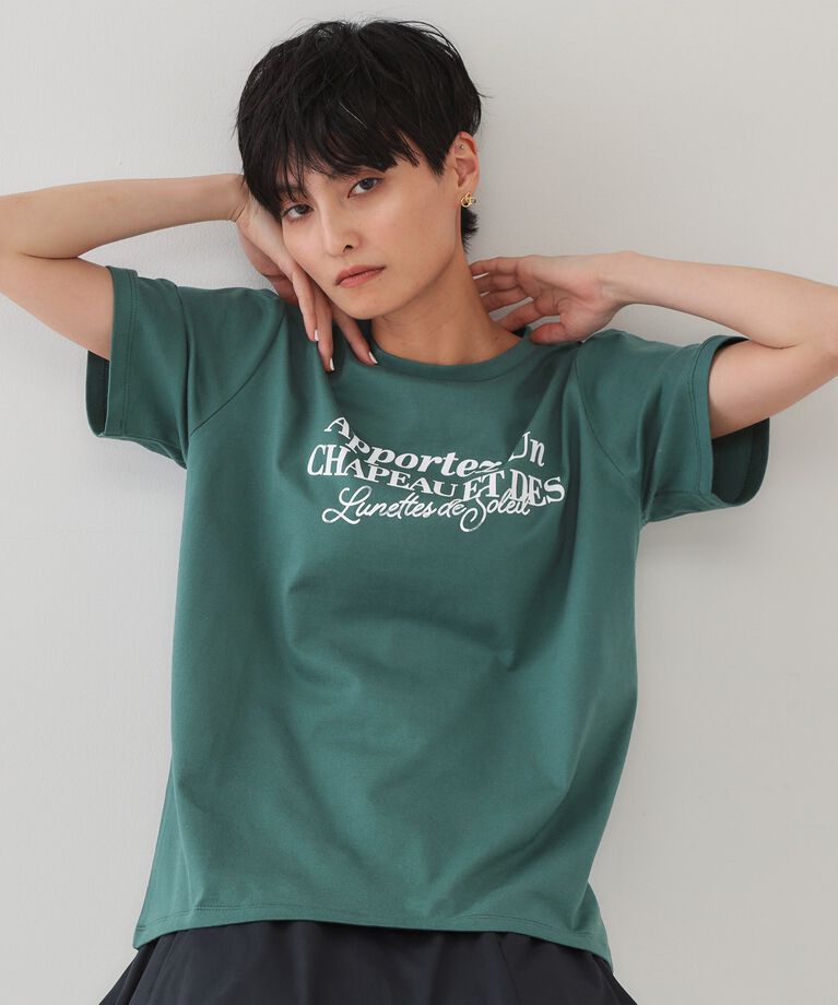 OPAQUE.CLIP「サーフロゴTシャツ【洗濯機洗い可】」|Tシャツ・カットソー|グリーン(024)