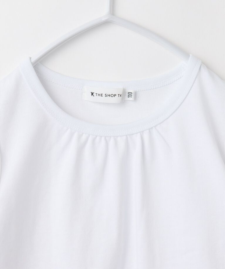 THE SHOP TK「【110-150/ママとおそろい】袖メッシュパフプルオーバー」|Tシャツ・カットソー|
