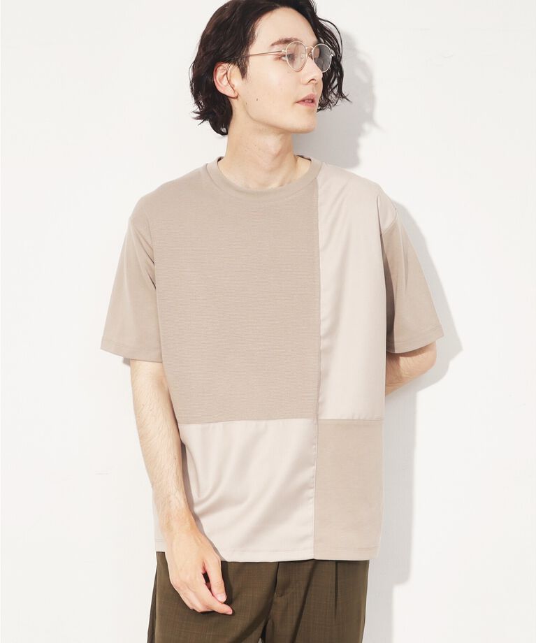 THE SHOP TK「【親子リンク】パネルブロッキングTシャツ」|Tシャツ・カットソー|ｸﾞﾚｰｼﾞｭ(050)