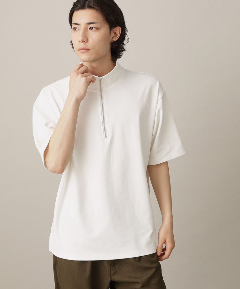 THE SHOP TK「【接触冷感】ポンチハーフジッププルオーバー」|Tシャツ・カットソー|