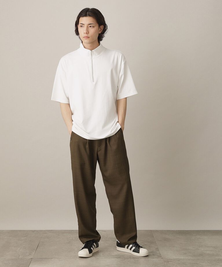 THE SHOP TK「【接触冷感】ポンチハーフジッププルオーバー」|Tシャツ・カットソー|