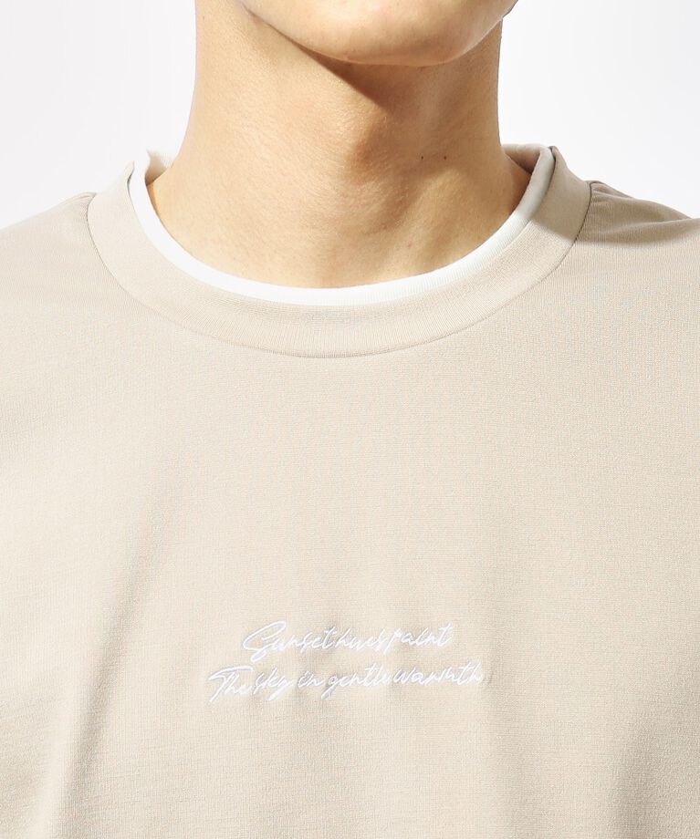 THE SHOP TK「【接触冷感】ポンチフェイクレイヤードTシャツ」|Tシャツ・カットソー|