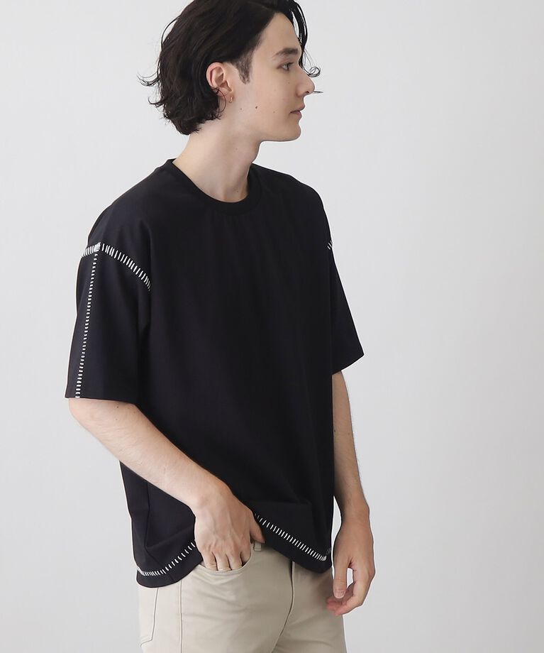 THE SHOP TK「冷感ポンチステッチTシャツ 接触冷感／リラックスシルエット」|Tシャツ・カットソー|