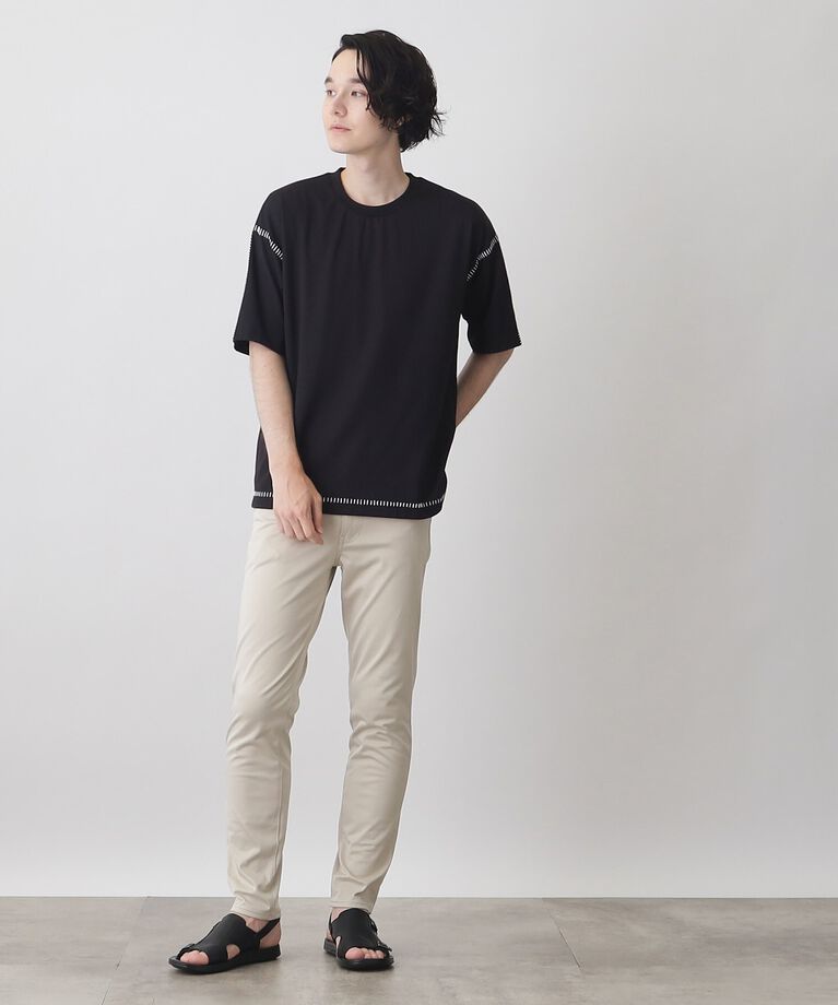 THE SHOP TK「冷感ポンチステッチTシャツ 接触冷感／リラックスシルエット」|Tシャツ・カットソー|