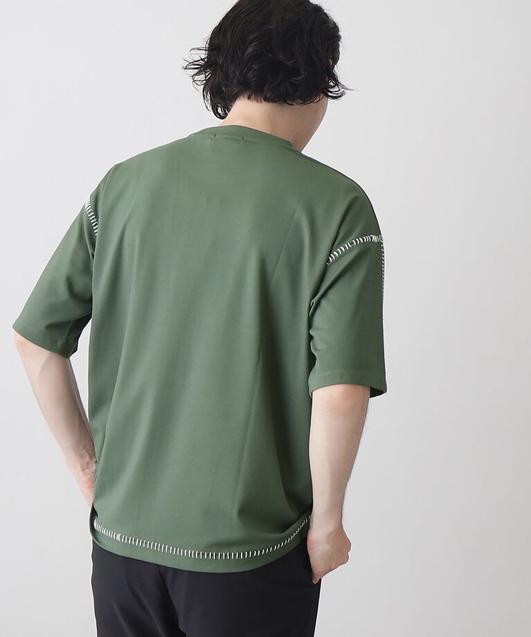 THE SHOP TK「冷感ポンチステッチTシャツ 接触冷感／リラックスシルエット」|Tシャツ・カットソー|