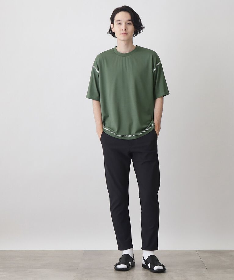 THE SHOP TK「冷感ポンチステッチTシャツ 接触冷感／リラックスシルエット」|Tシャツ・カットソー|