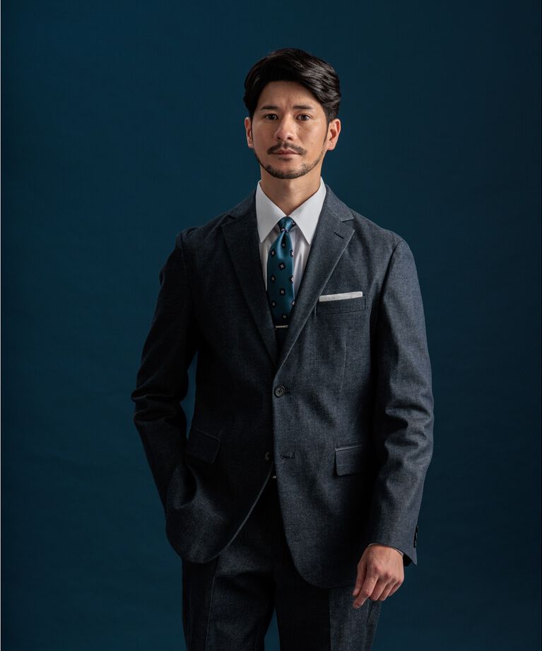 THE SHOP TK「エバーデニムジャケット【セットアップ可/ビジネス対応/色落ちしにくい/ストレッチ素材】」|テーラードジャケット|