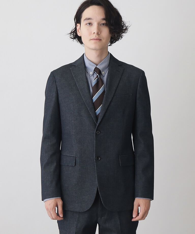 THE SHOP TK「エバーデニムジャケット【セットアップ可/ビジネス対応/色落ちしにくい/ストレッチ素材】」|テーラードジャケット|