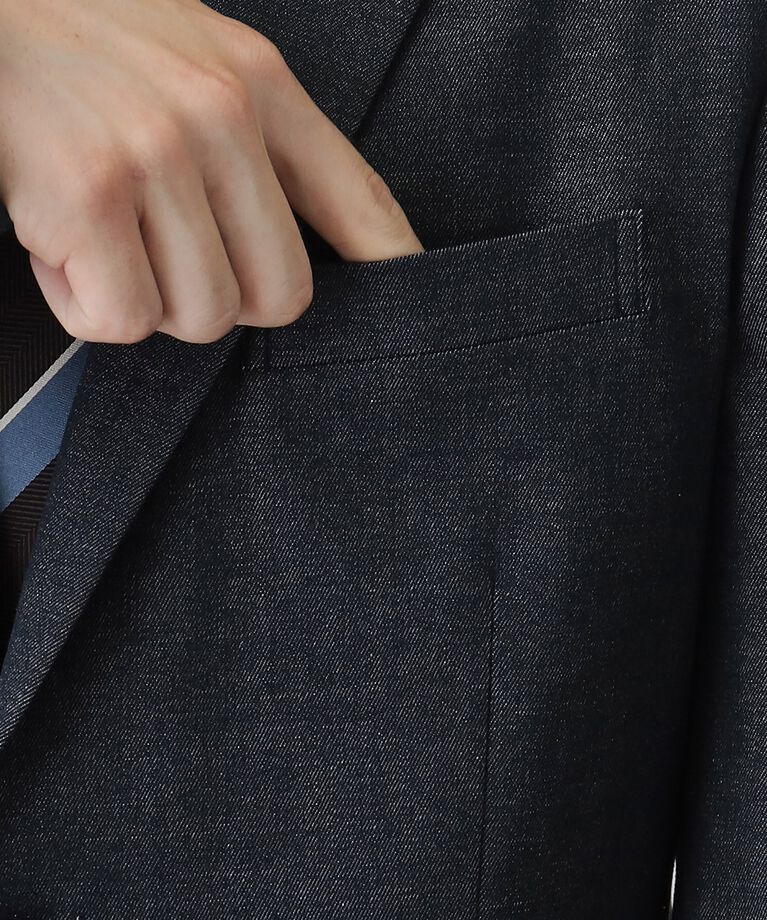 THE SHOP TK「エバーデニムジャケット【セットアップ可/ビジネス対応/色落ちしにくい/ストレッチ素材】」|テーラードジャケット|