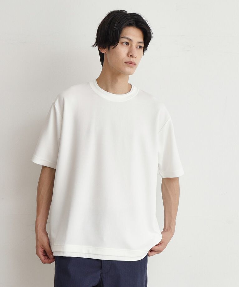 THE SHOP TK「アムンゼンフェイクプルオーバー」|Tシャツ・カットソー|ｵﾌﾎﾜｲﾄ(003)