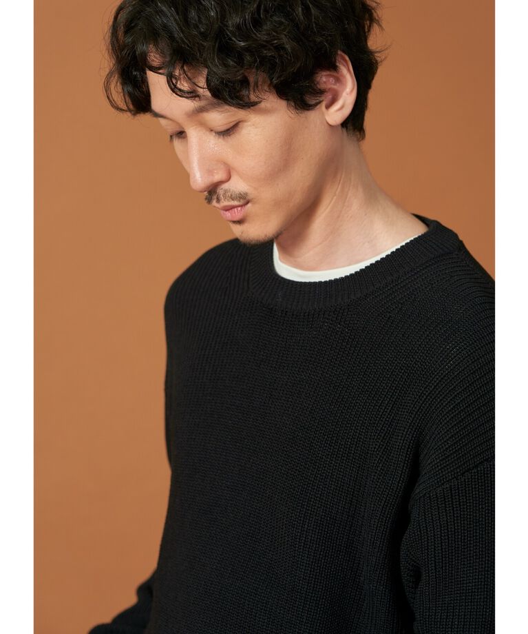 THE SHOP TK「畦編みニットプルオーバー リラックスシルエット」|ニット・セーター|