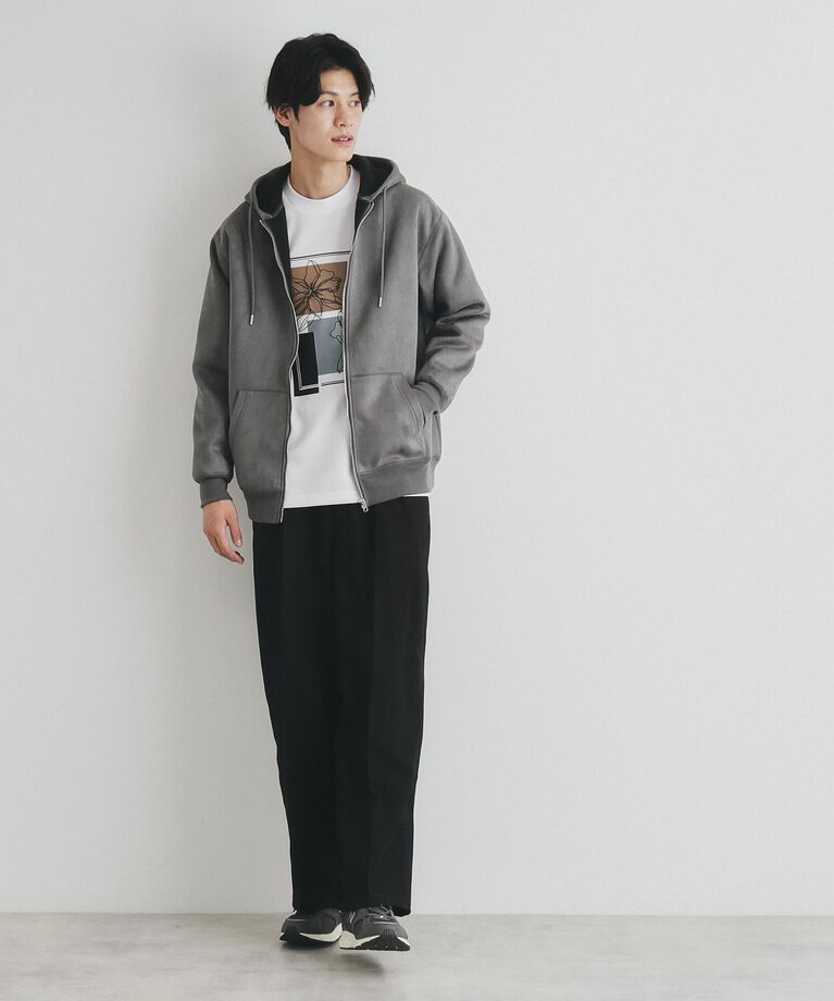 THE SHOP TK「スウェードライクダンボールジップパーカー」|パーカー|