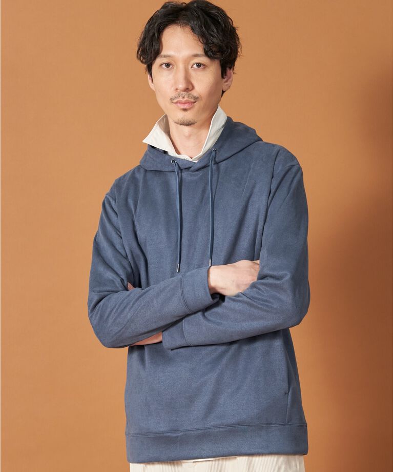 THE SHOP TK「杢スウェードタッチパーカー」|パーカー|ﾈｲﾋﾞｰ(094)