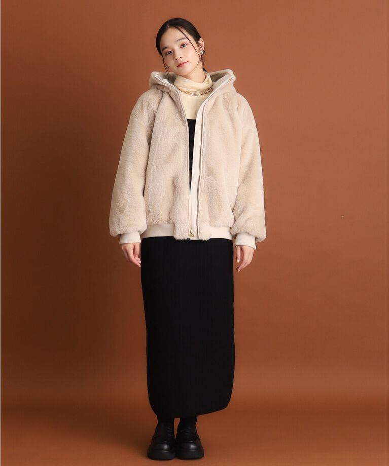 THE SHOP TK「【2WAY/洗えるアウター】MA1&ファーリバーシブルブルゾン」|ブルゾン・スタジャン|
