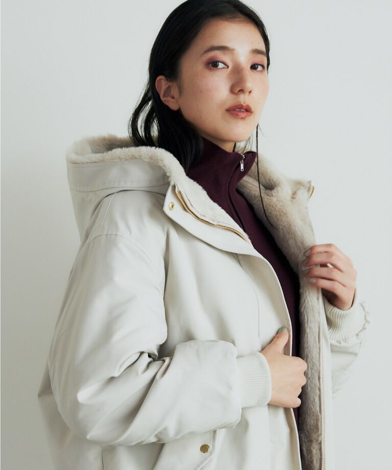 THE SHOP TK「【2WAY/洗えるアウター】MA1&ファーリバーシブルブルゾン」|ブルゾン・スタジャン|