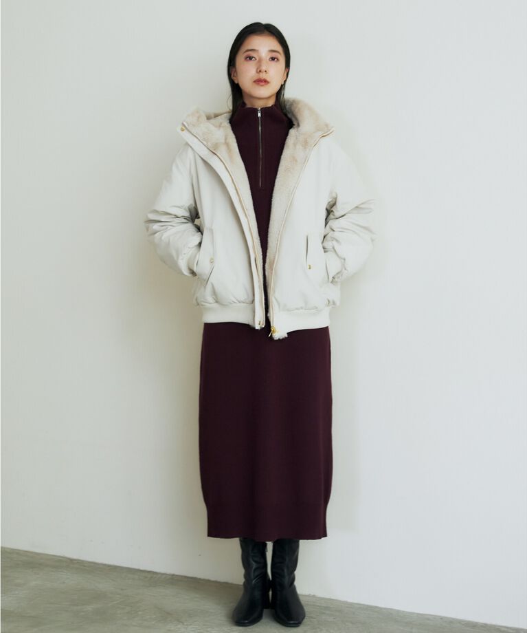 THE SHOP TK「【2WAY/洗えるアウター】MA1&ファーリバーシブルブルゾン」|ブルゾン・スタジャン|