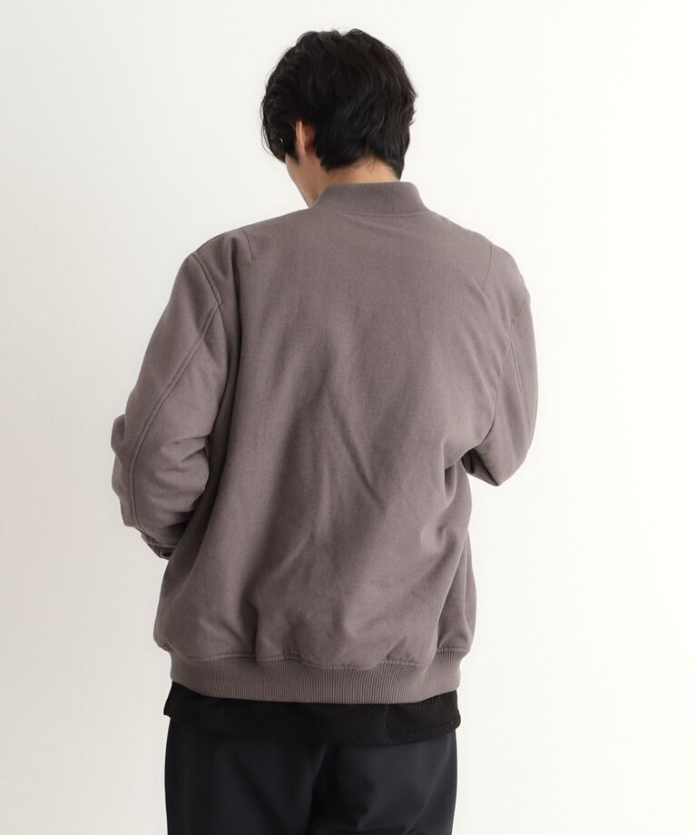 THE SHOP TK「シャークスキン薄中綿リブブルゾン」|ブルゾン・スタジャン|