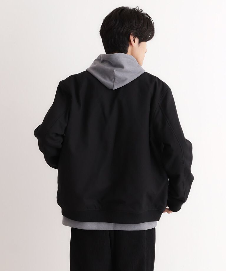 THE SHOP TK「シャークスキン薄中綿リブブルゾン」|ブルゾン・スタジャン|