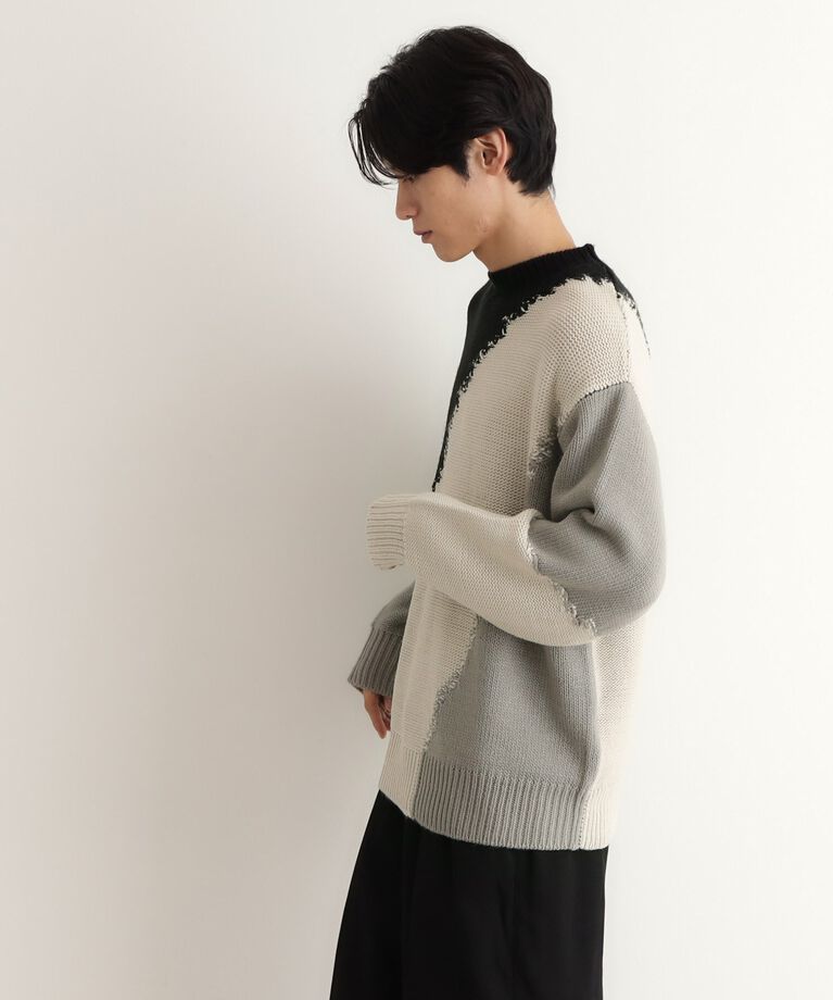 THE SHOP TK「切替インターシャニット」|ニット・セーター|