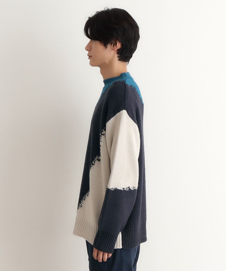 THE SHOP TK「切替インターシャニット」|ニット・セーター|