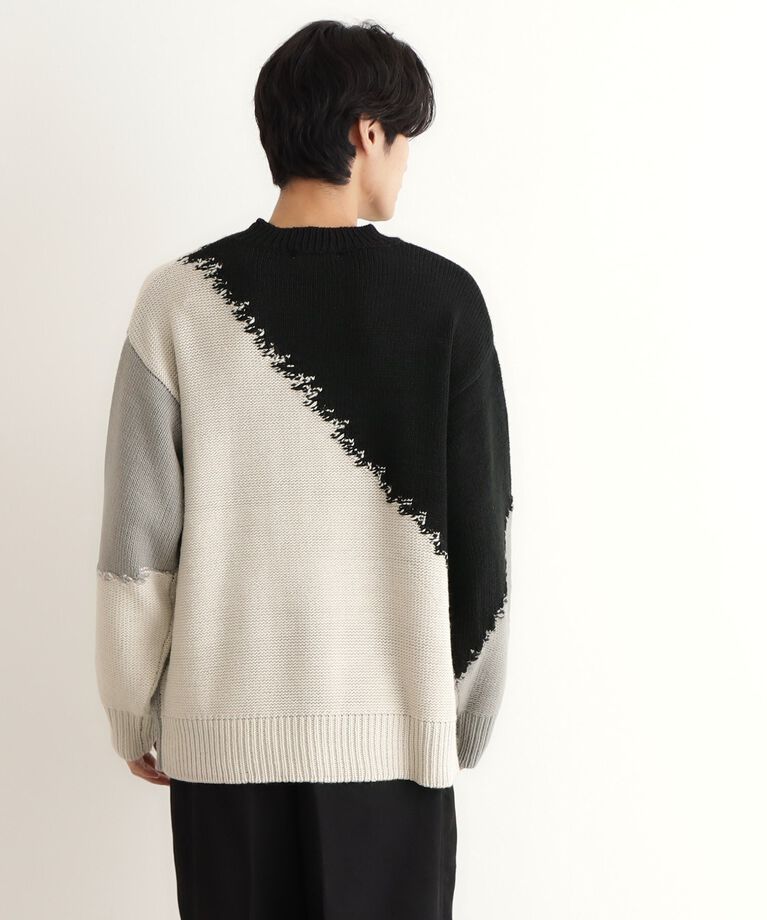 THE SHOP TK「切替インターシャニット」|ニット・セーター|