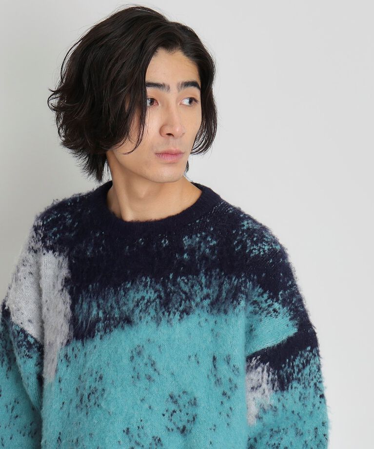 THE SHOP TK「グラデーションシャギーニット ビッグシルエット」|ニット・セーター|