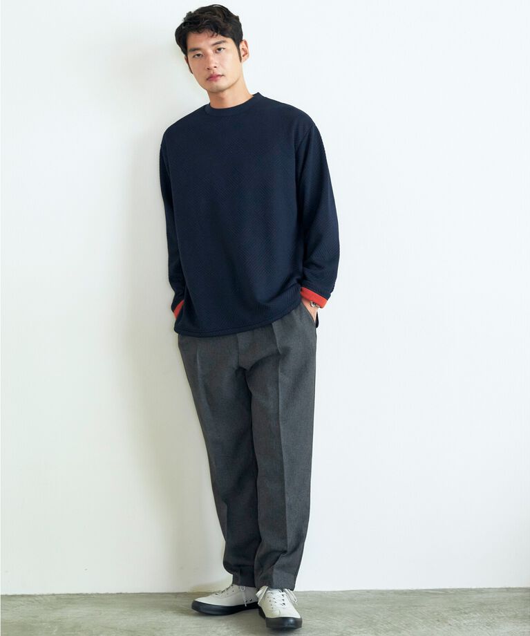THE SHOP TK「ふくれキルティングフリースプルオーバー」|Tシャツ・カットソー|