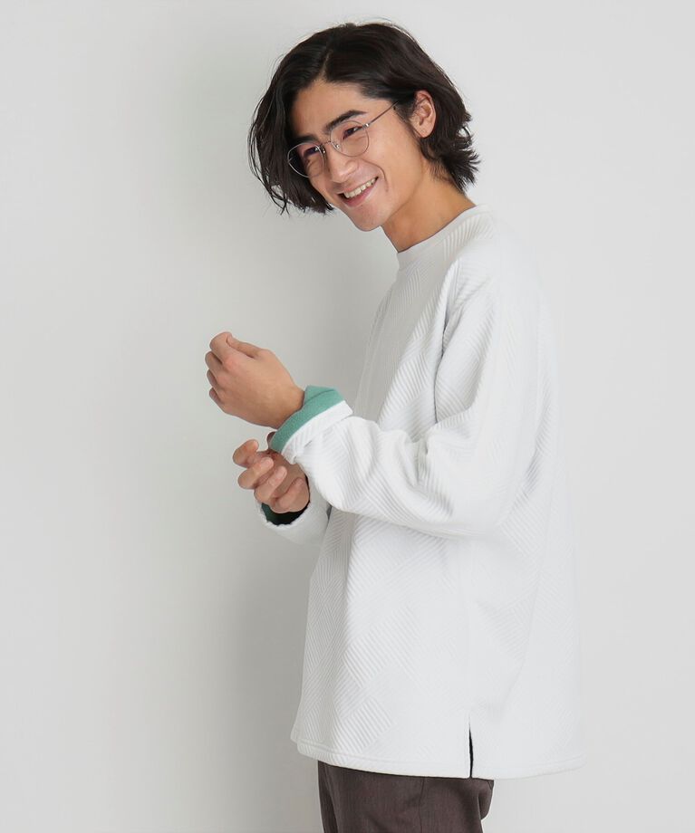THE SHOP TK「ふくれキルティングフリースプルオーバー」|Tシャツ・カットソー|