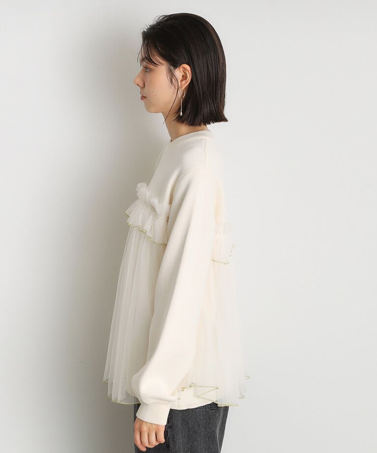 THE SHOP TK「チュールドッキングニット」|ニット・セーター|