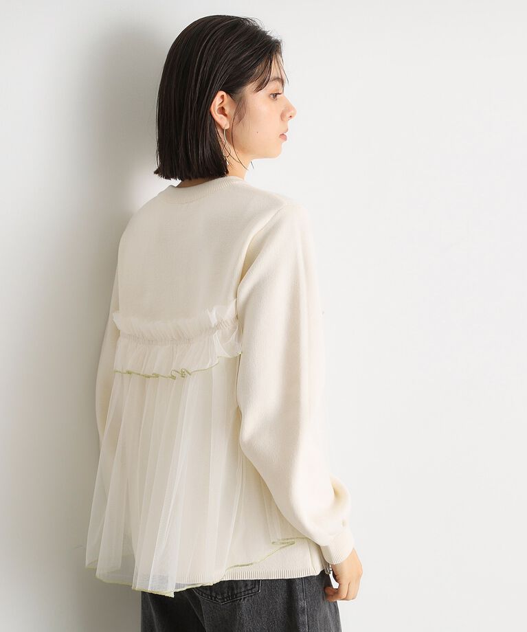 THE SHOP TK「チュールドッキングニット」|ニット・セーター|