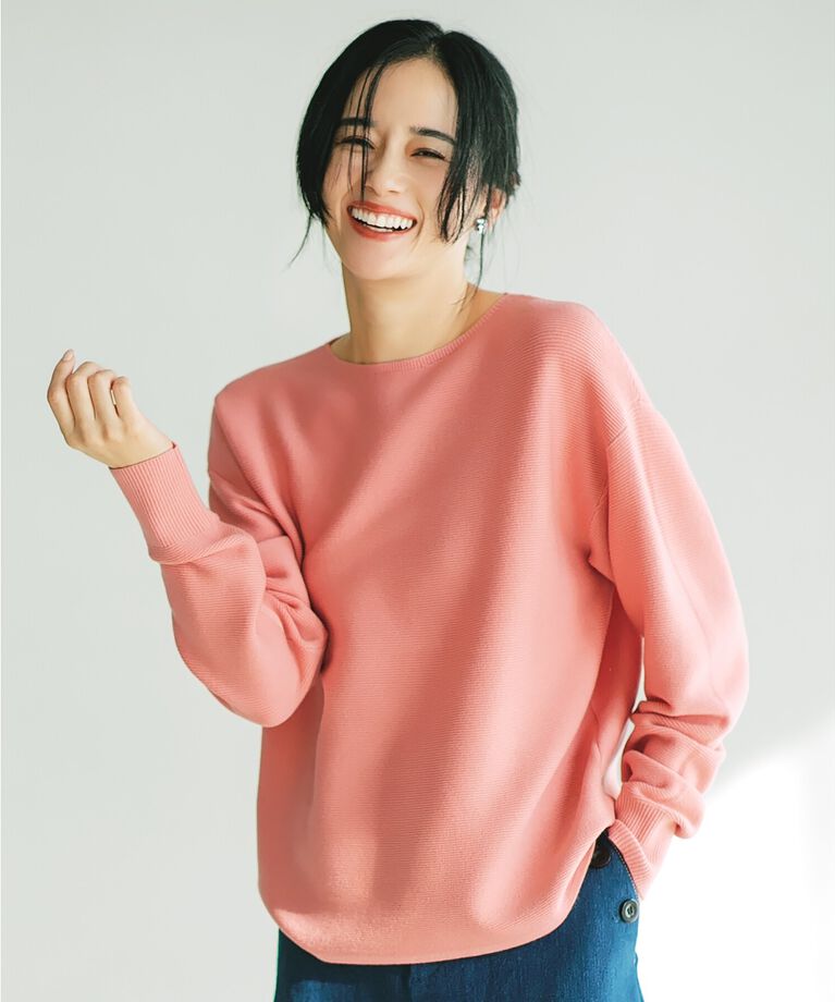 THE SHOP TK「【毛玉になりにくい/蓄熱性】春色_美人ガーターニット/洗える/体形カバー」|ニット・セーター|