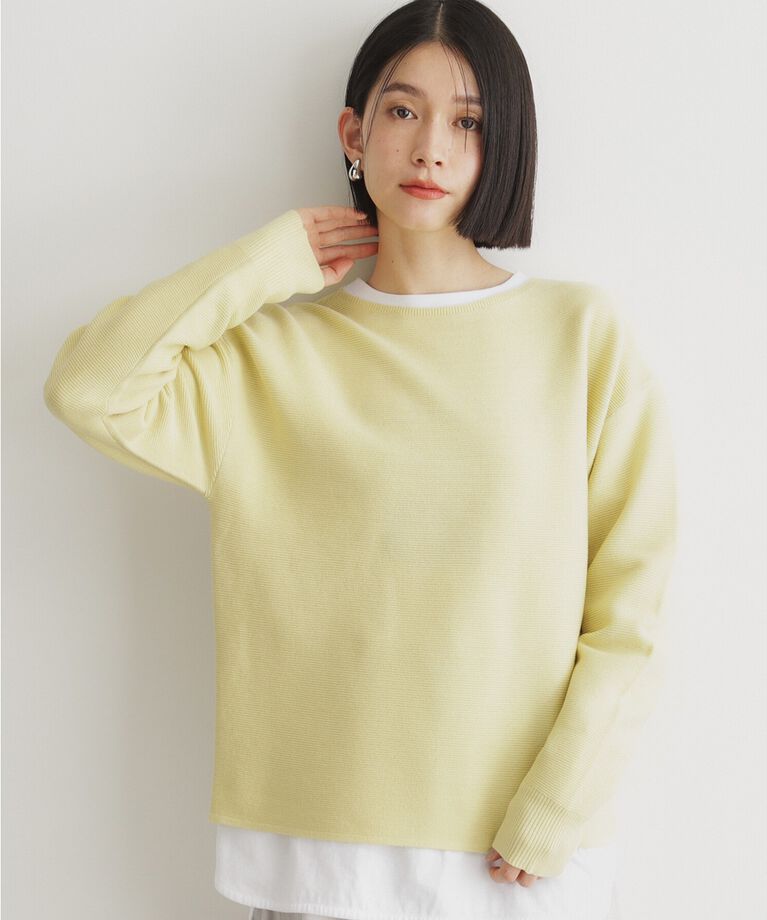 THE SHOP TK「【毛玉になりにくい/蓄熱性】春色_美人ガーターニット/洗える/体形カバー」|ニット・セーター|