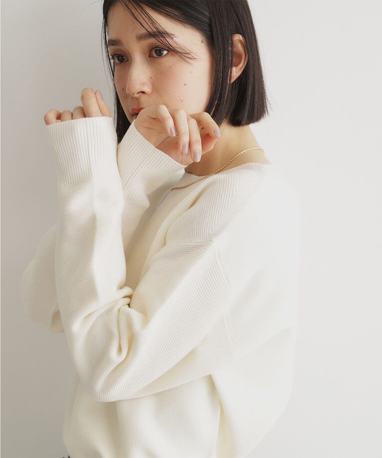 THE SHOP TK「【毛玉になりにくい/蓄熱性】春色_美人ガーターニット/洗える/体形カバー」|ニット・セーター|