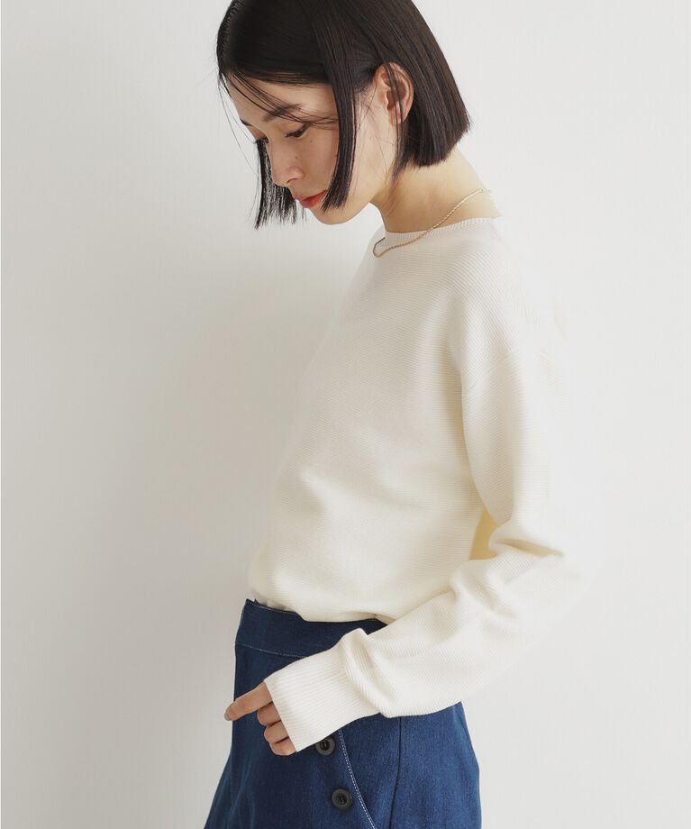 THE SHOP TK「【毛玉になりにくい/蓄熱性】春色_美人ガーターニット/洗える/体形カバー」|ニット・セーター|