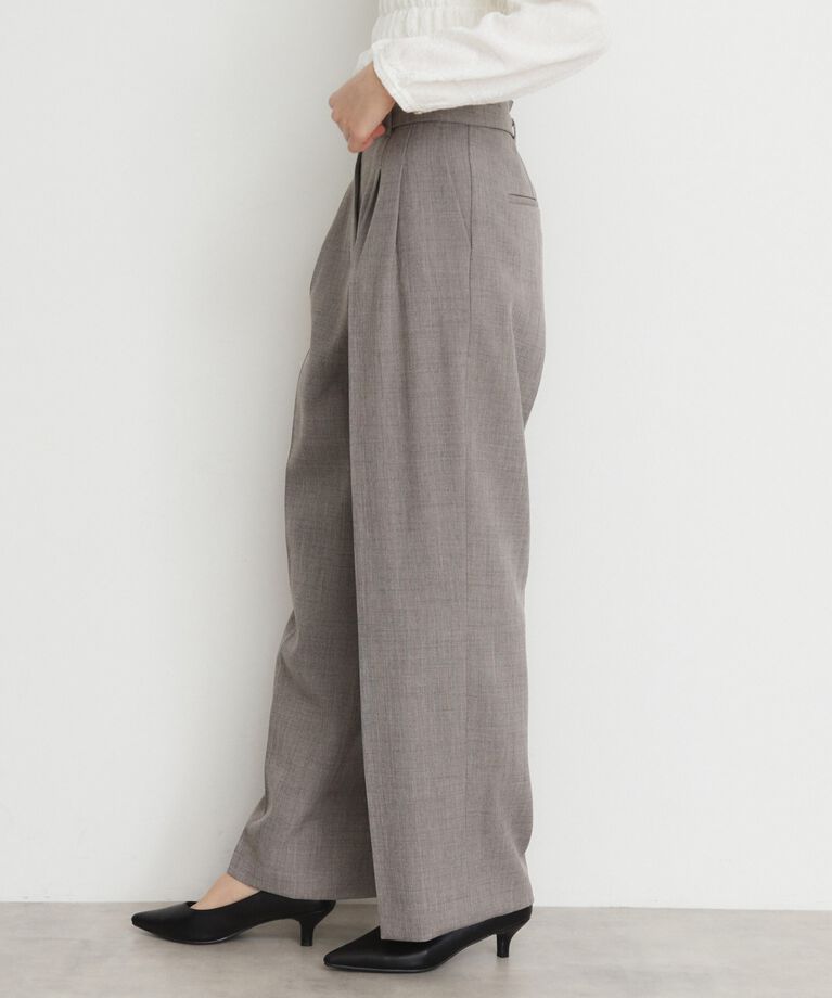THE SHOP TK「【ONOFF活躍／セレモニー／通勤】CAVIAN タックワイドパンツ／洗える」|その他|