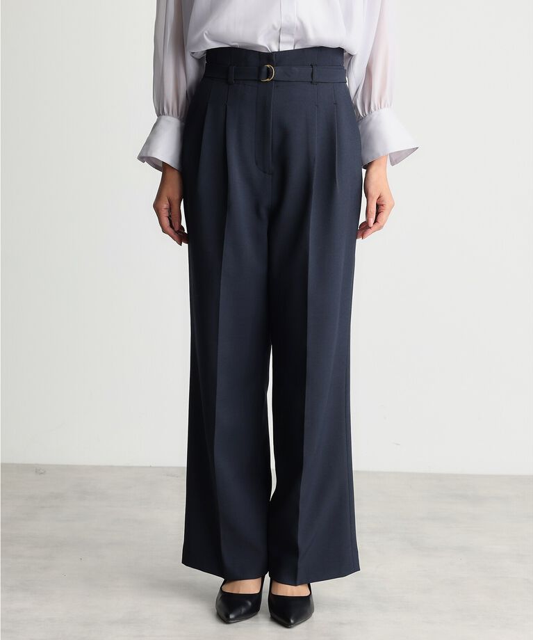 THE SHOP TK「【ONOFF活躍／セレモニー／通勤】CAVIAN タックワイドパンツ／洗える」|その他|