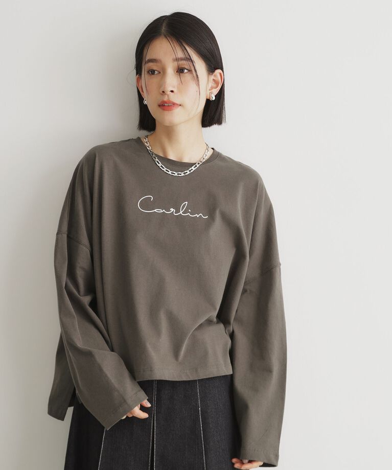 THE SHOP TK「微起毛天竺ロゴロンT」|Tシャツ・カットソー|ｽﾐｸﾛ(018)