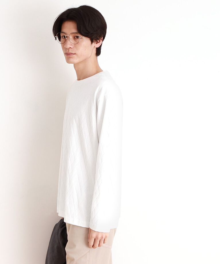 THE SHOP TK「ジオメトリックリンクス長袖Tシャツ ON／OFF兼用」|Tシャツ・カットソー|
