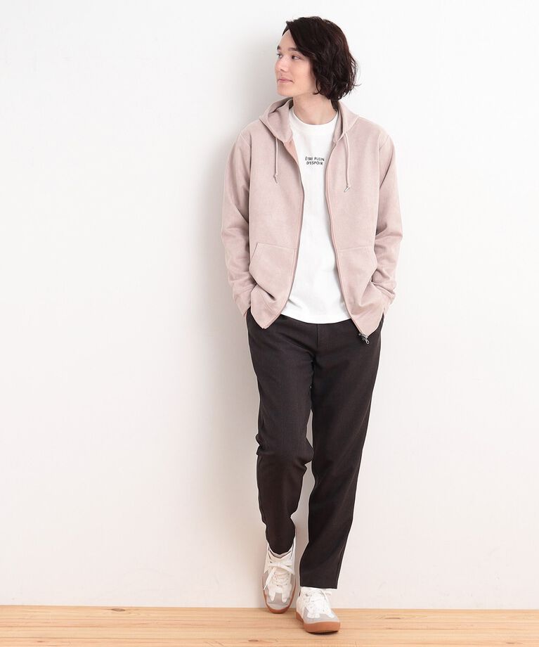 THE SHOP TK「スウェードタッチダンボールジップパーカー」|パーカー|